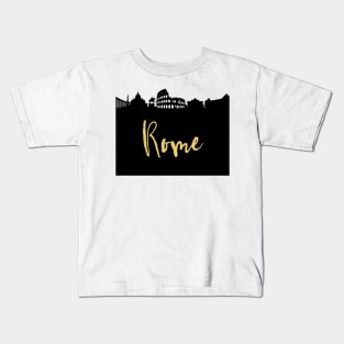 ROME ITALY DESIGNER SILHOUETTE SKYLINE ART Kids T-Shirt